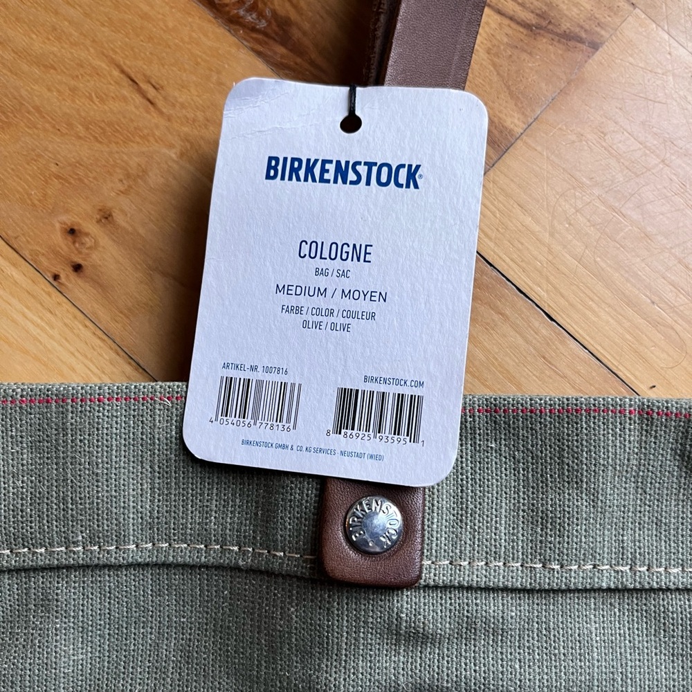 Birkenstock Cologne Tote Bag Olive Green NWT - Picture 3 of 10